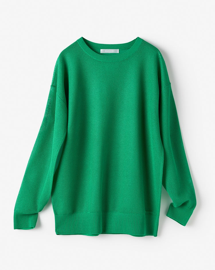 スパークリングニット・クルートップス 詳細画像 グリーン 3