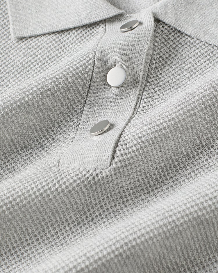 スパークリングニット・ポロシャツ 詳細画像 ライトグレー 3