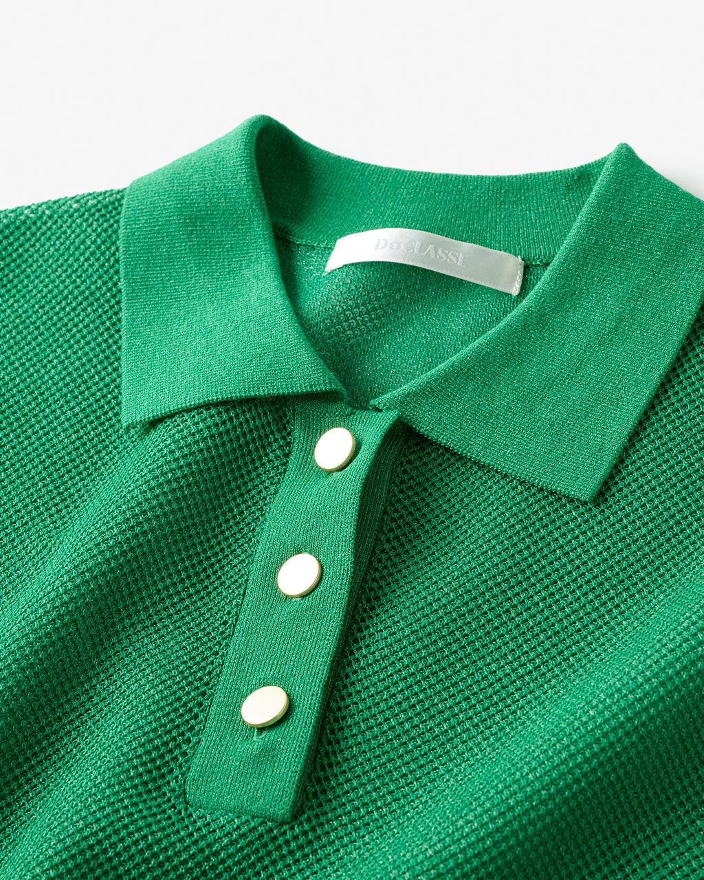 STONE  ボタン付きニットポロシャツ 、グリーン セール】RAGLAN SLEEVE KNIT PORO / ラグランスリーブニットポロシャツ
