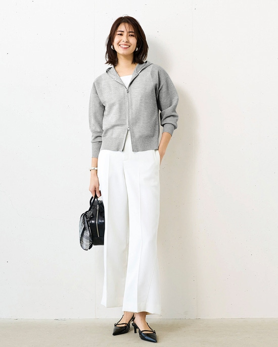 スパークリングニット・ジップパーカー