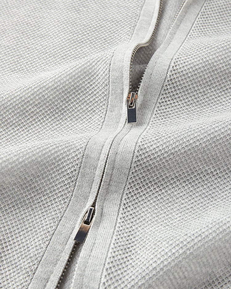 スパークリングニット・ジップパーカー 詳細画像 ライトグレー 4