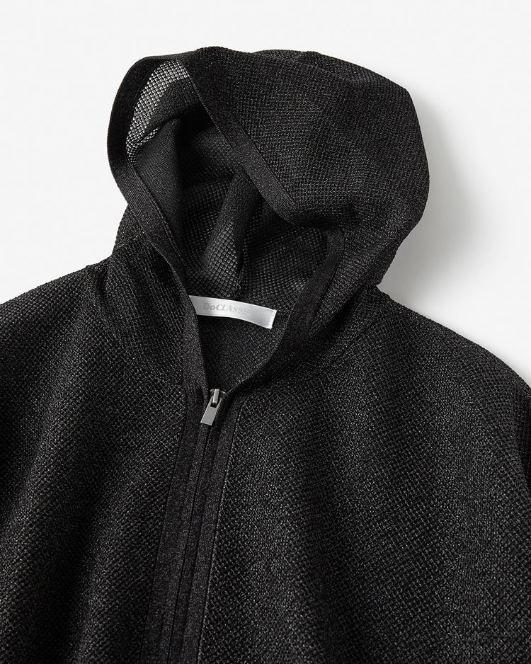 スパークリングニット・ジップパーカー 詳細画像 ブラック 5