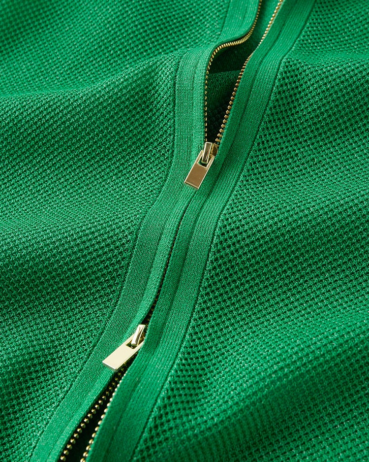 スパークリングニット・ジップパーカー 詳細画像 グリーン 4