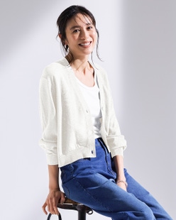 スパンコールドライニット・カーディガン