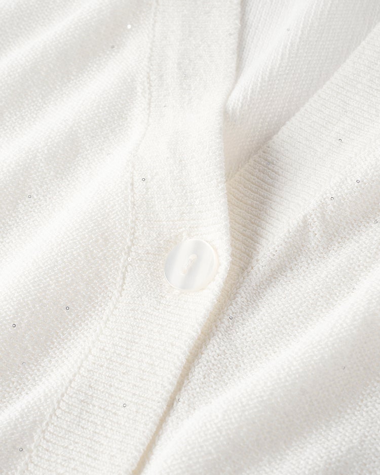 スパンコールドライニット・カーディガン 詳細画像 ホワイト 3