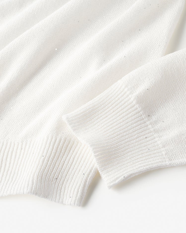 スパンコールドライニット・カーディガン 詳細画像 ホワイト 4