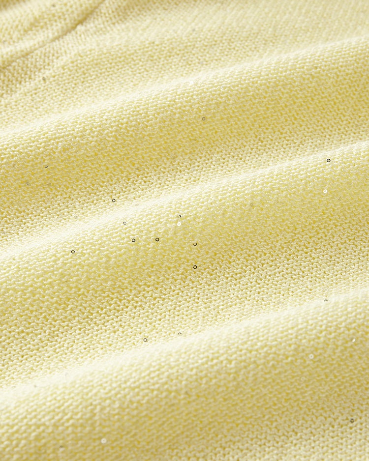 スパンコールドライニット・カーディガン 詳細画像 ペールイエロー 3