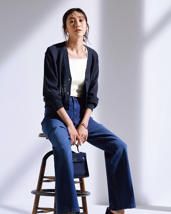 スパンコールドライニット・カーディガン