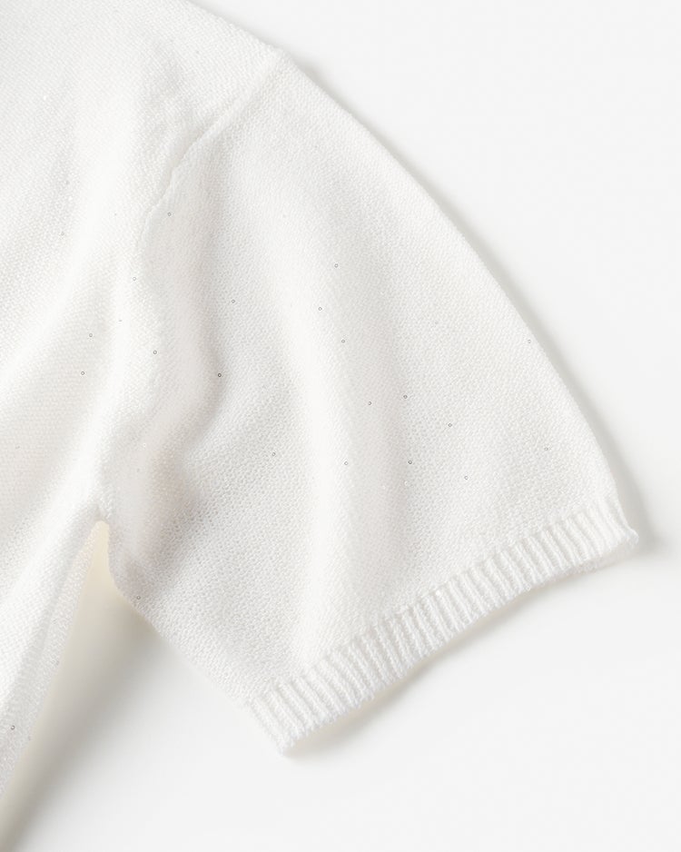 スパンコールドライニット・プルオーバー 詳細画像 ホワイト 3