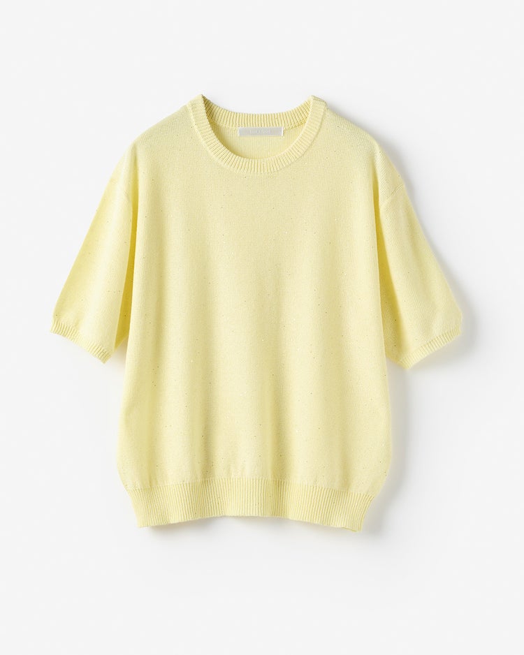 スパンコールドライニット・プルオーバー 詳細画像 ペールイエロー 2