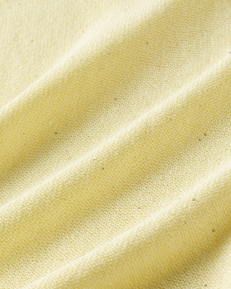 スパンコールドライニット・プルオーバー 詳細画像 ペールイエロー 3