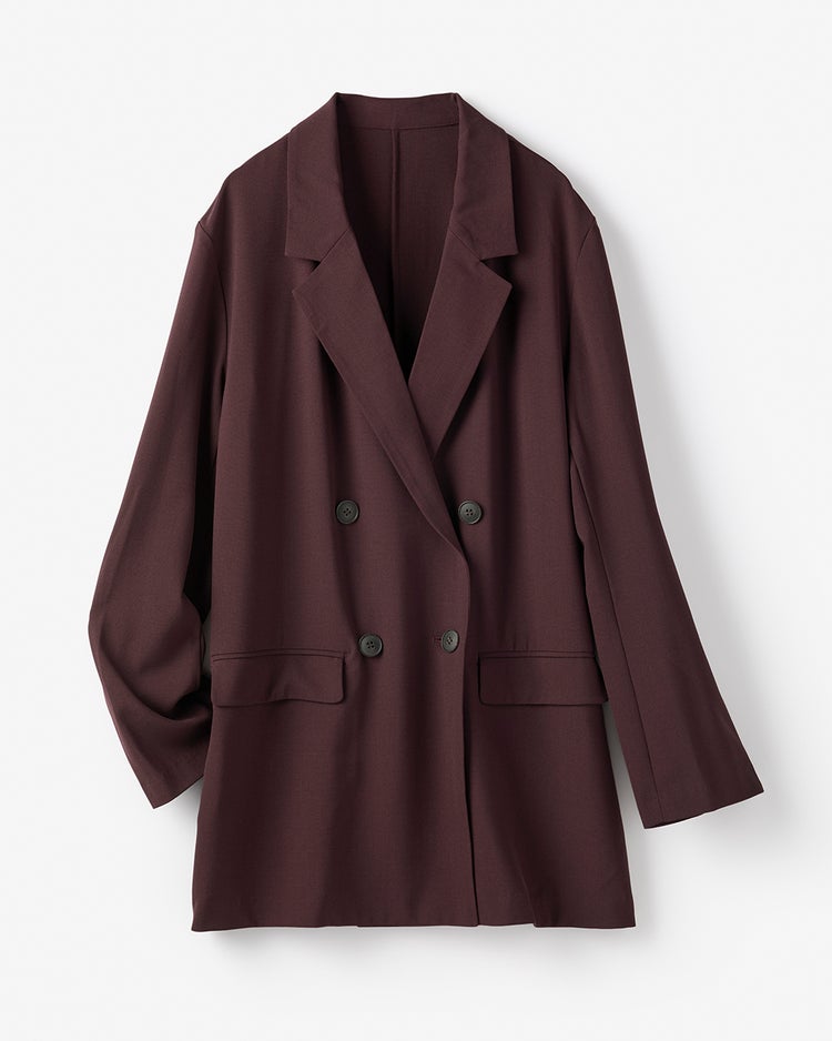 SARARIAir・ノーカラーVジャケット 詳細画像 プラム 2