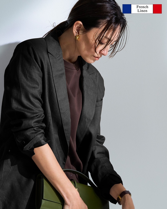 フレンチリネン・テーラードジャケット