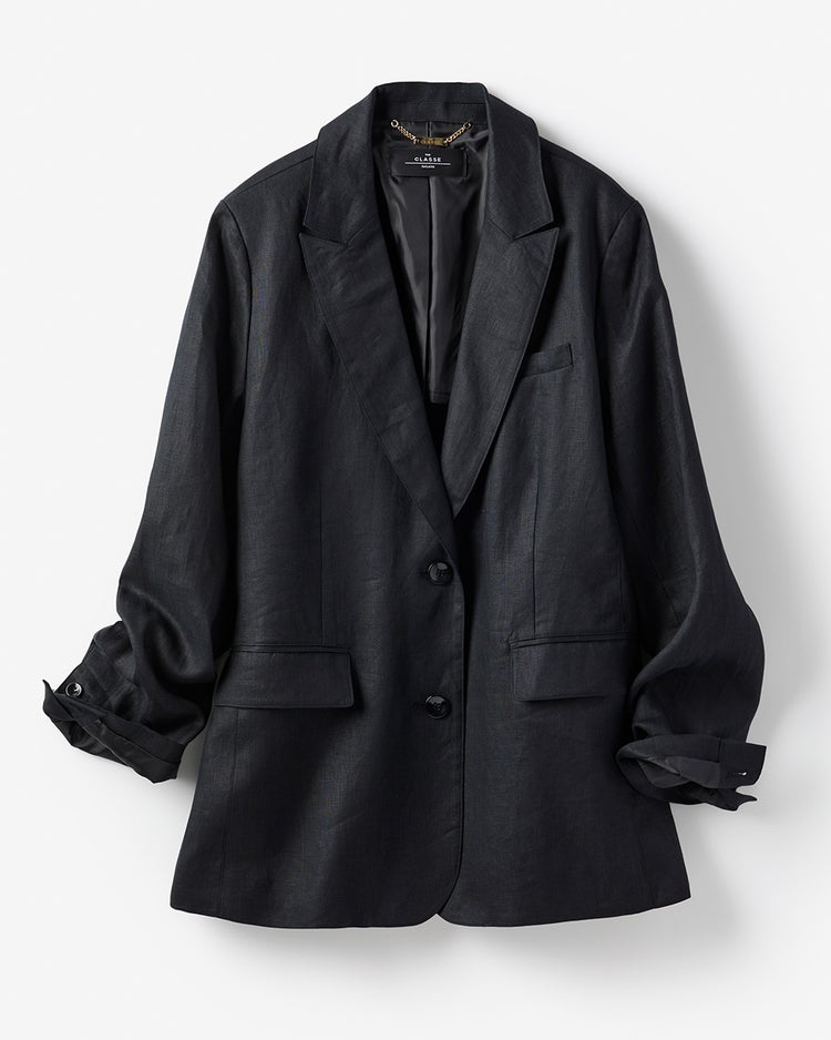 フレンチリネン・テーラードジャケット 詳細画像 ブラック 2