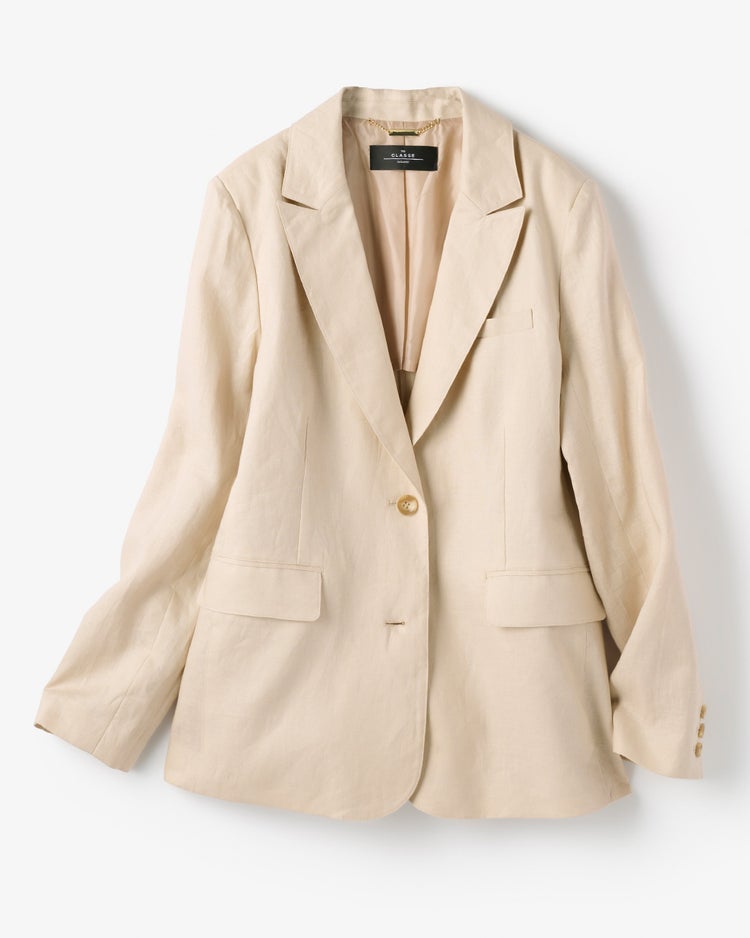 フレンチリネン・テーラードジャケット 詳細画像 ライトベージュ 2