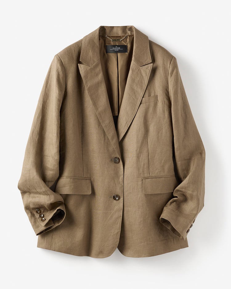 フレンチリネン・テーラードジャケット 詳細画像 モカ 2