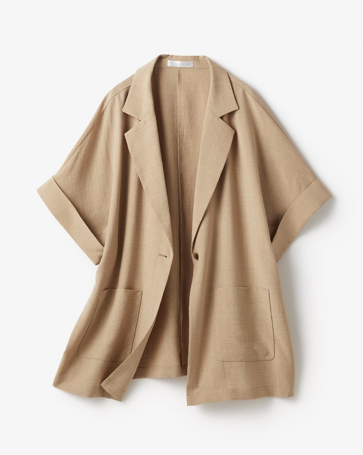 ブリーズクロス・半袖ジャケット 詳細画像 ベージュ 2