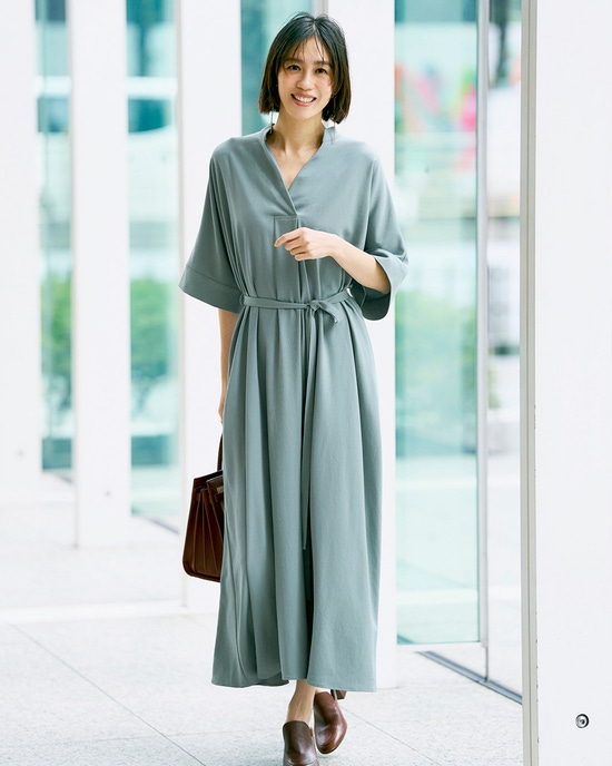 SARARI Air・キーネックドレス／ロング