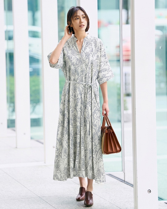 SARARI Air・キーネックドレス/ロング
