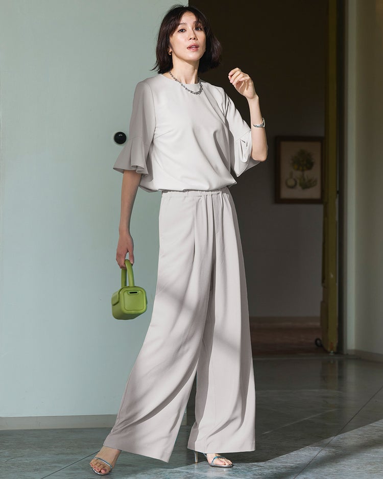 SARARIAir・ワイドパンツ 詳細画像 ライトグレー 1