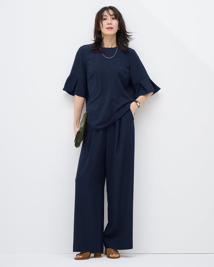 SARARIAir・ワイドパンツ 詳細画像 ネイビー 1