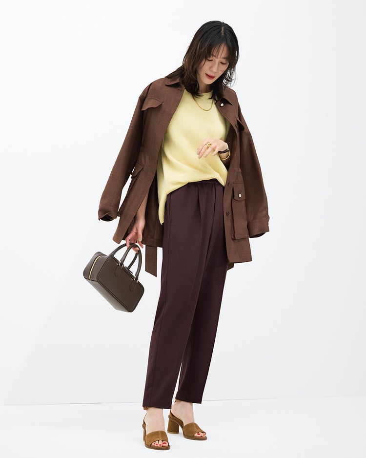 SARARIAir・テーパードパンツ 詳細画像 プラム 1