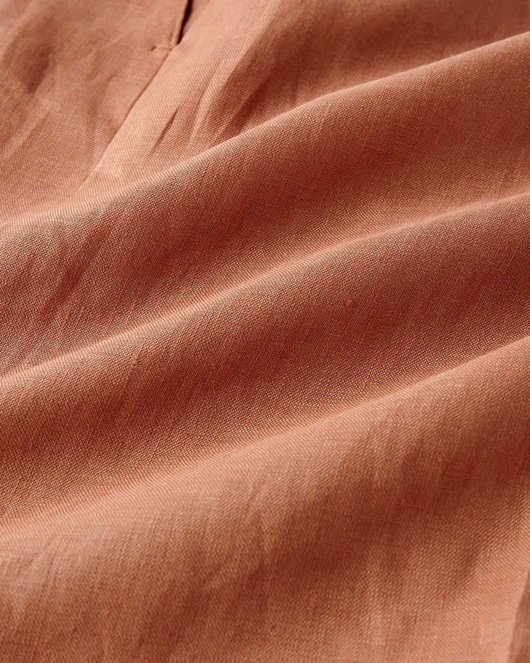 フレンチリネン・タックワイドパンツ 詳細画像 シナモン 3