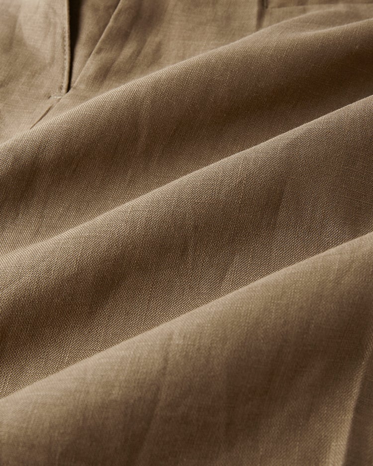 フレンチリネン・タックワイドパンツ 詳細画像 モカ 3