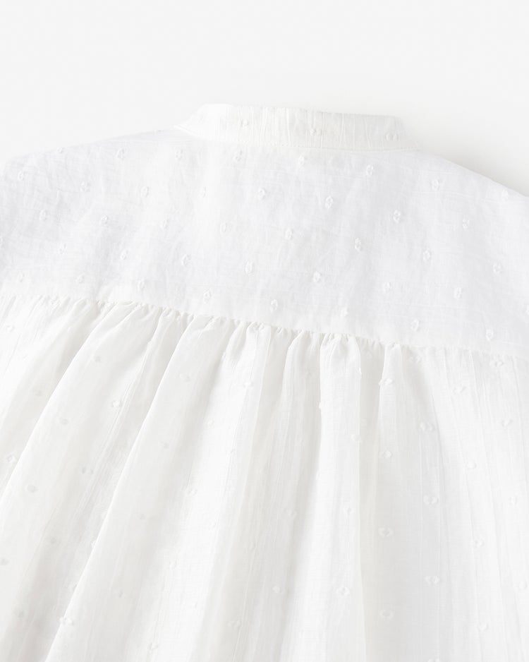 ドットジャカード・フリルブラウス 詳細画像 ホワイト 5