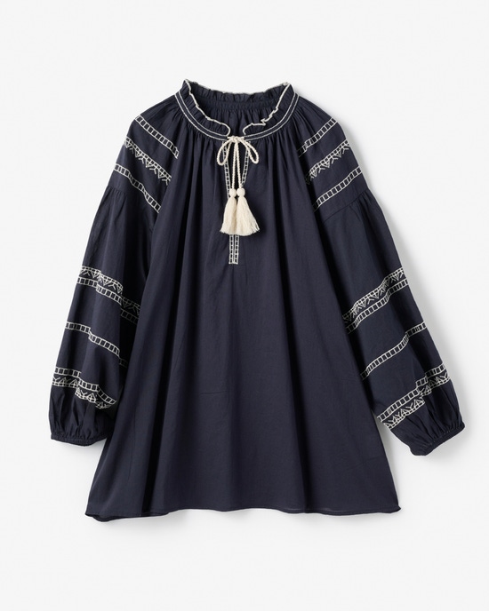 コットンボイル・エンブロイダリーブラウス