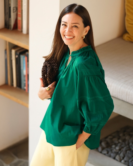 コットンボイル・エンブロイダリーブラウス