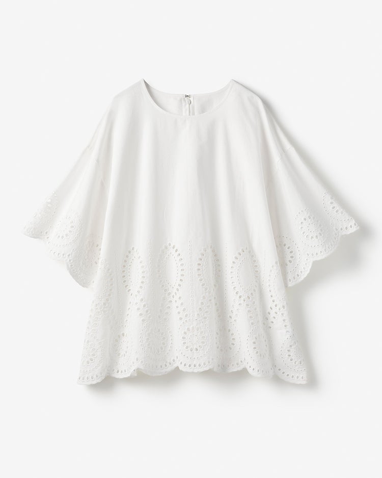 カットワークレース・スカラッププルオーバー 詳細画像 ホワイト 2