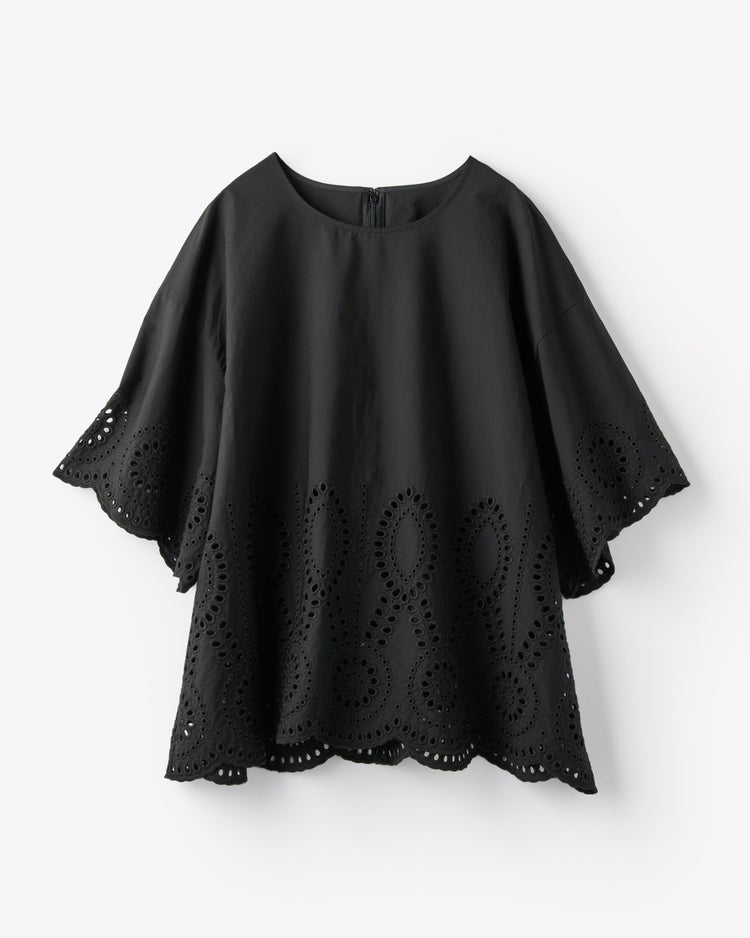 カットワークレース・スカラッププルオーバー 詳細画像 ブラック 2