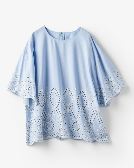 カットワークレース・スカラッププルオーバー