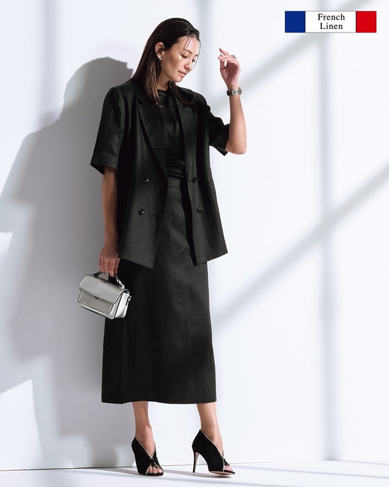 フレンチリネン・ナロースカート