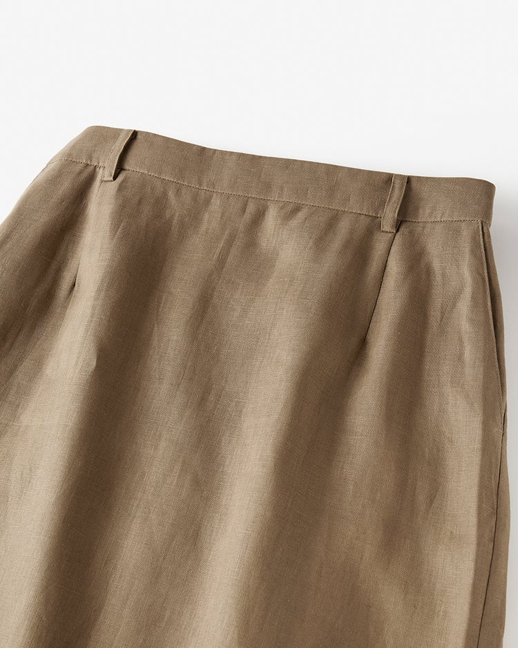 フレンチリネン・ナロースカート 詳細画像 モカ 4