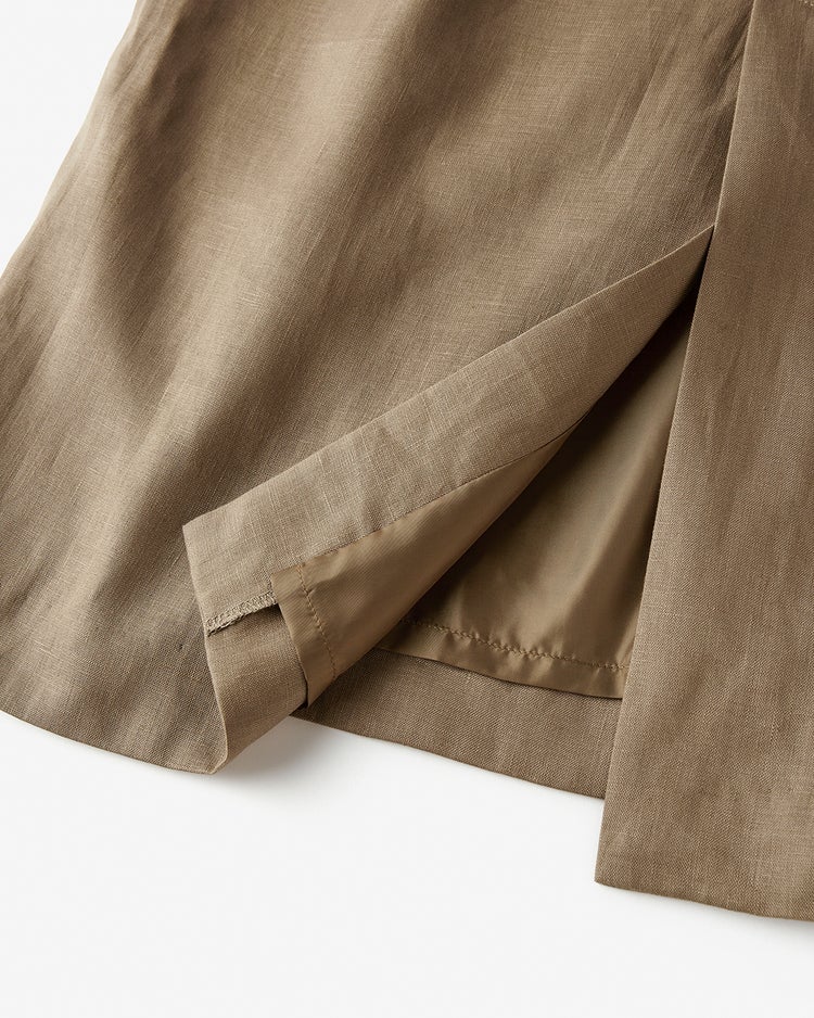 フレンチリネン・ナロースカート 詳細画像 モカ 6