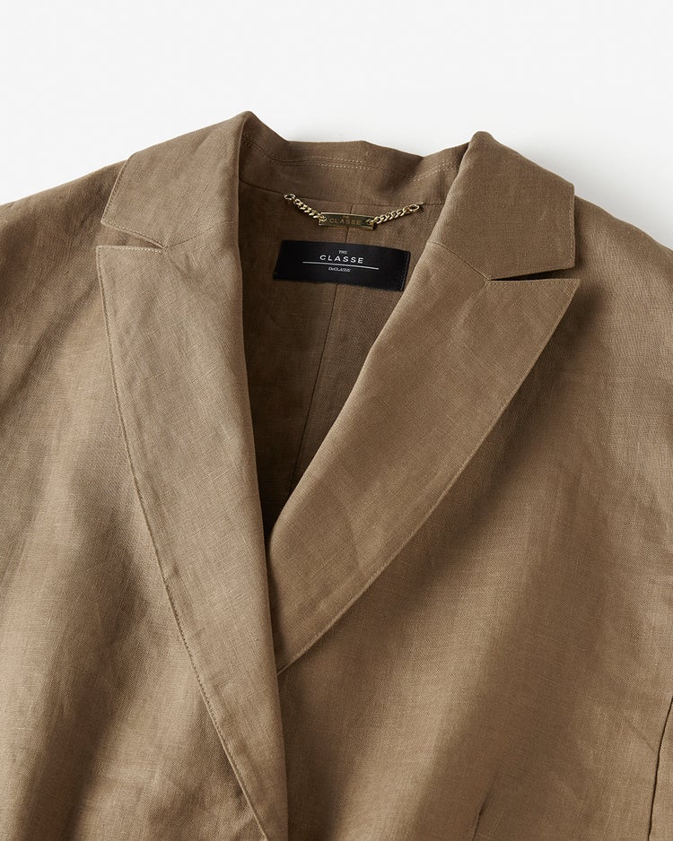 フレンチリネン・テーラードジレ 詳細画像 モカ 3