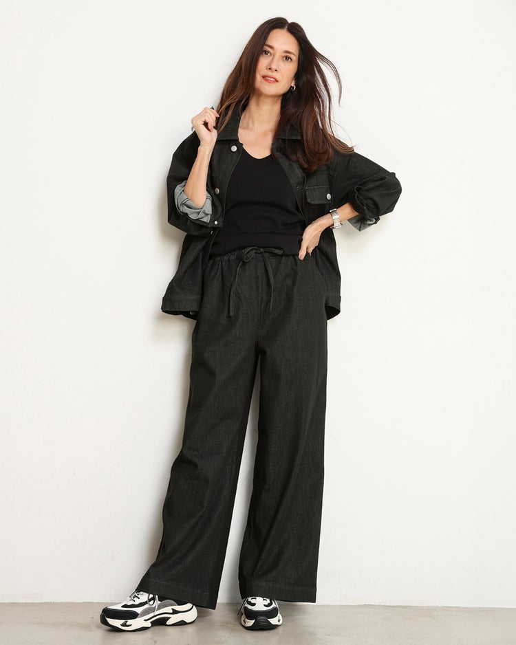 リアクティブデニム・ストレッチジャケット 詳細画像 ブラック 2