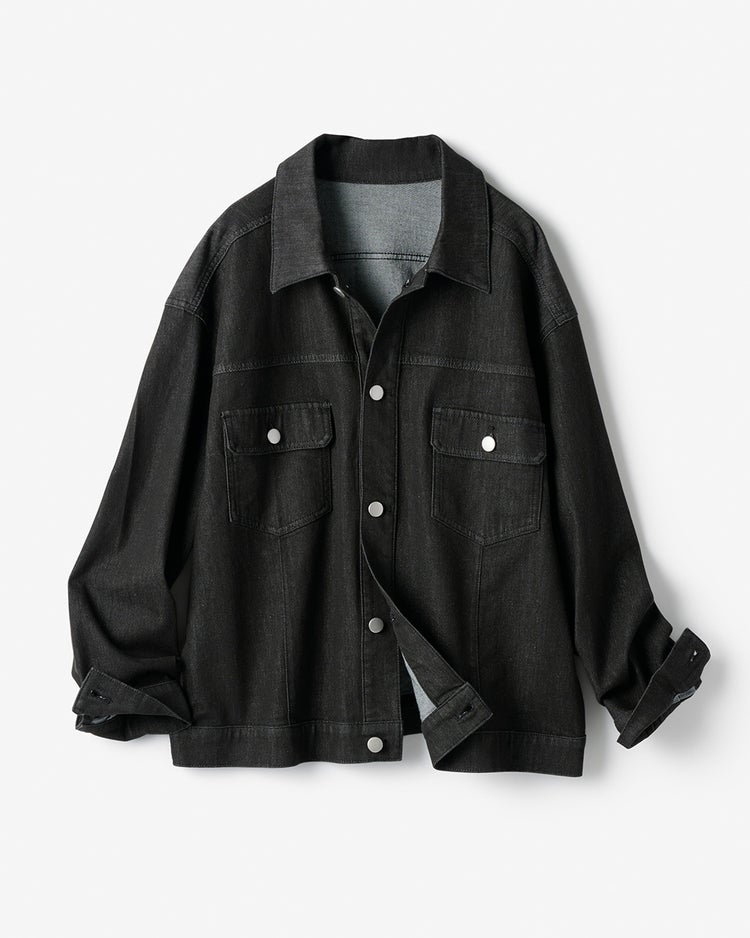 リアクティブデニム・ストレッチジャケット 詳細画像 ブラック 3