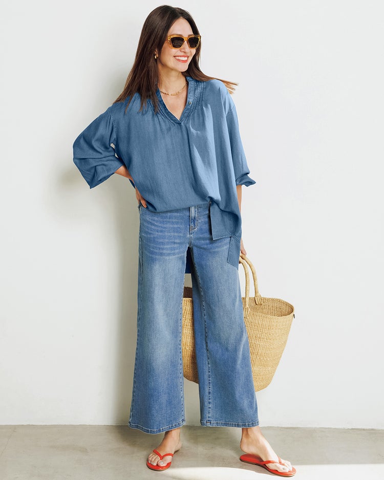 エアフレックスデニム・ワイド 詳細画像 ライトインディゴ 1