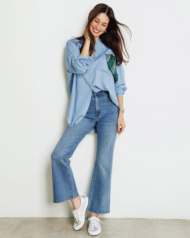 エアフレックスデニム・フレア 詳細画像 ライトインディゴ 1