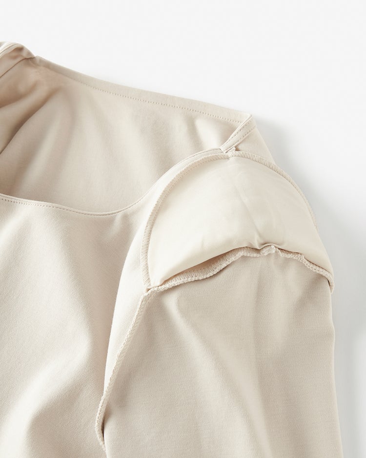 立体クルーネックN／7分袖・DoT 詳細画像 ライトグレー 4