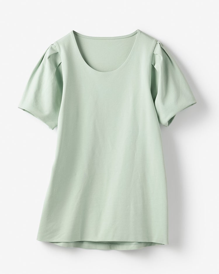 タックパフスリーブ／半袖・ドゥクラッセTシャツ 詳細画像 グリーングレー 2