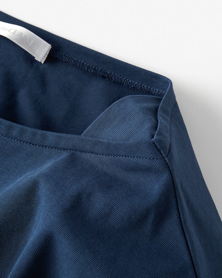 高密度シルコットン・ボートネックT／長め丈 詳細画像 ダークピーコック 4