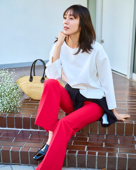 高密度シルコットン・抜け感T／コンパクト丈