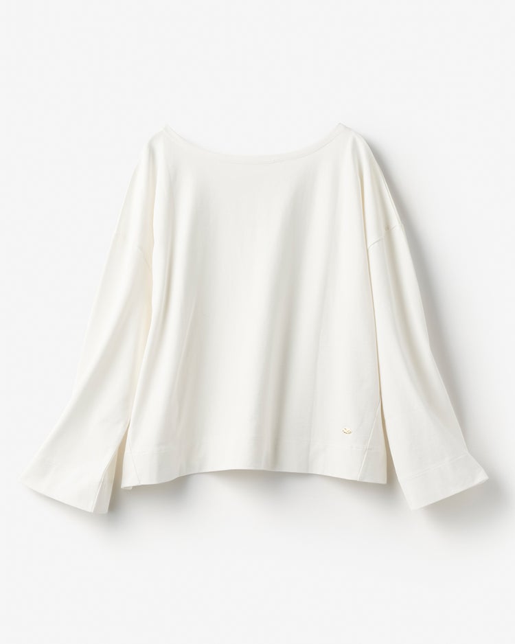 高密度シルコットン・抜け感T／コンパクト丈 詳細画像 オフホワイト 3