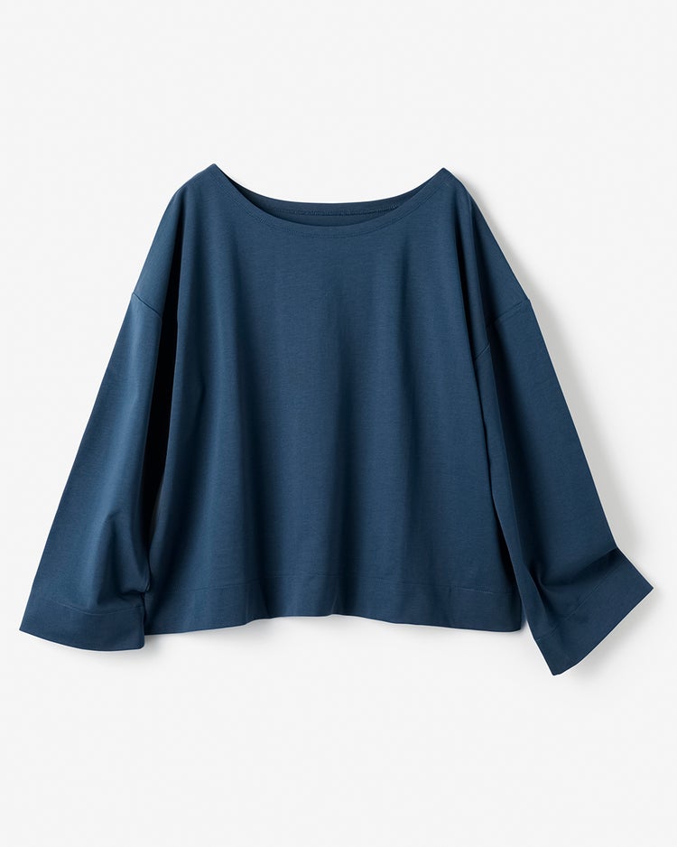 高密度シルコットン・抜け感T／コンパクト丈 詳細画像 ダークピーコック 3