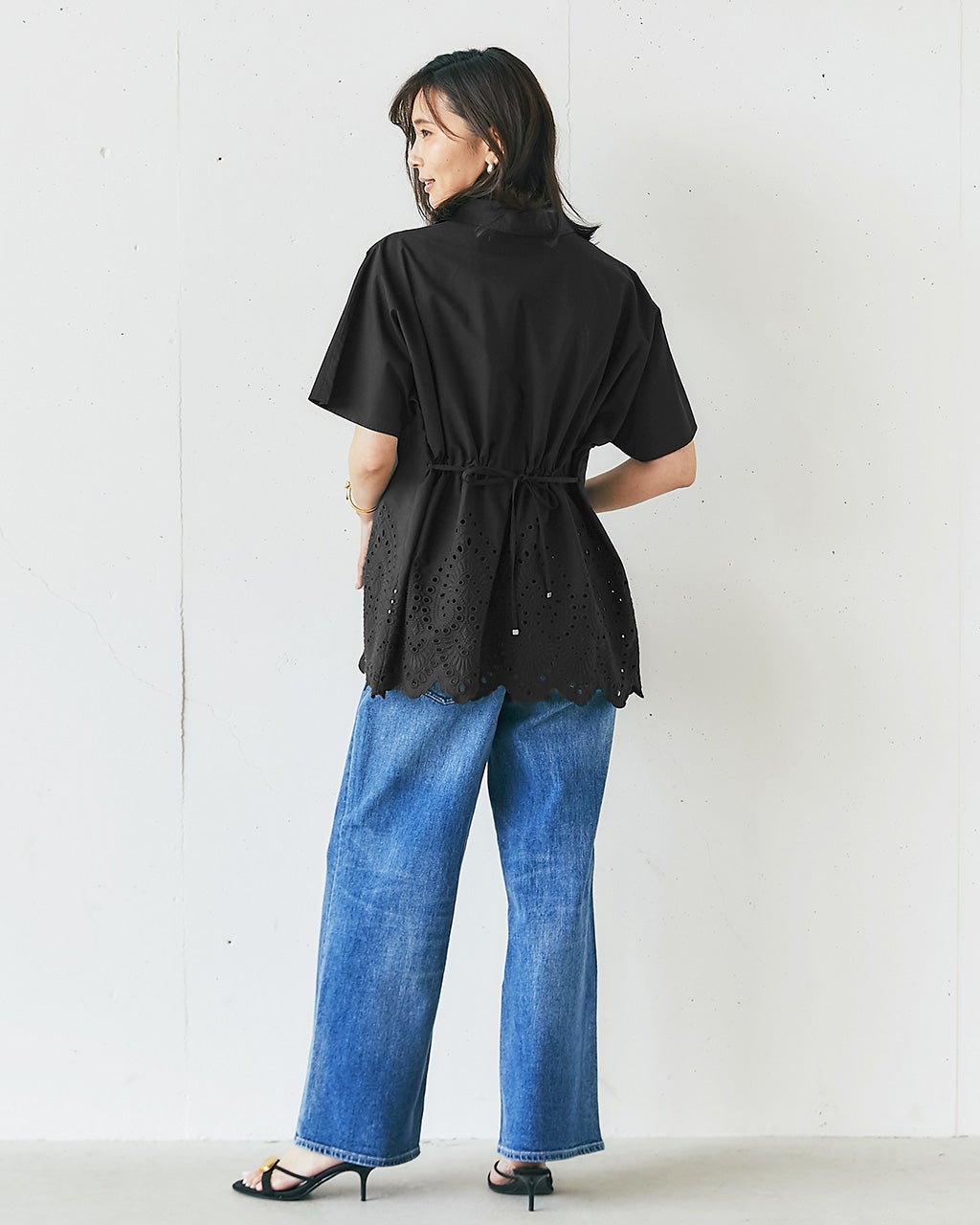 カットワークレース・スキッパーシャツ/DoCLASSE