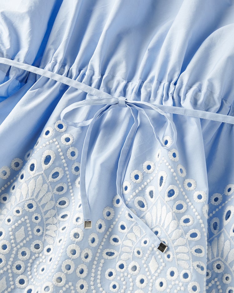 カットワークレース・スキッパーシャツ 詳細画像 ペールブルー 4